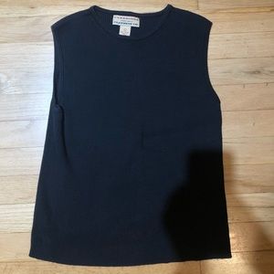 Black vintage knit sweater vest
